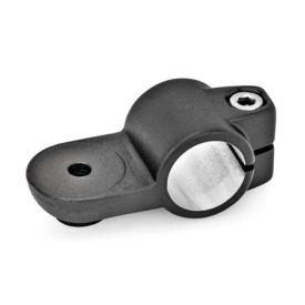 GN 278 Conectores de abrazadera giratoria, de aluminio Tipo: OZ - Sin ranura de centrado (suave)<br />Acabado: SW - Negro, RAL 9005, acabado texturizado