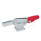 GN 820.3 Abrazaderas de palanca de actuación horizontal, de acero, con gancho de seguridad, con base de montaje horizontal Tipo: ML - Versión de barra en U, con dos arandelas bridadas