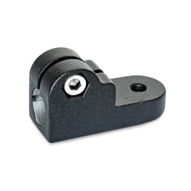 GN 275 Conectores de abrazadera giratoria, de aluminio Acabado: SW - Negro, RAL 9005, acabado texturizado
