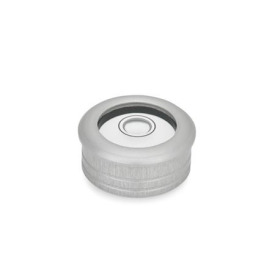 GN 2278 Aluminum Bull's Eye Spirit Levels, for Insertion into Bore Holes Material / Finish: ALN - Anodized finish, natural color