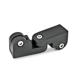 GN 285 Aluminum, Swivel Clamp Connector Joints Finish: SW - Black, RAL 9005, textured finish