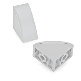 EN 561 Plastic Mounting Angle Brackets, Type B and C Type: B - 2 x bores d, with guide steps<br />Identification no.: 2 - With cover cap