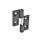GN 337 Bisagras desmontables de zinc fundido a presión, con orificios avellanados Material: ZD - Zinc fundido a presión
Acabado: SW - Negro, RAL 9005, acabado texturizado
Identificación núm.: 1 - (Perno) de soporte fijo derecho