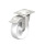  LEX-PO Stainless Steel Nylon Wheel Swivel Casters, with Plate Mounting, Medium Duty Bracket Series Type: G-FI - Plain bearing with stop-fix brake