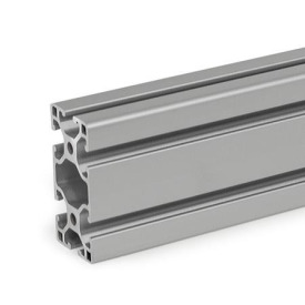 GN 10i Aluminum Profiles, i-Modular System, with Open Slots on All Sides, Profile Type Light Profile size: I-30606L<br />Finish: N - Anodized finish, natural color