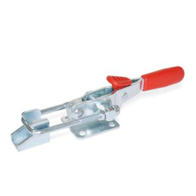 GN 851.3 Steel Horizontal Latch Type Toggle Clamps, with Safety Hook, with Horizontal Mounting Base Type: T6 - With U-bolt latch, with catch<br />Material: ST - Steel