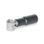 Plastic Stepped Safety Retractable Handles, Automatic Fold-Down Type, with Stainless Steel Mechanism