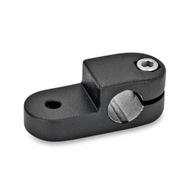 GN 277 Conectores de abrazadera giratoria, de aluminio Acabado: SW - Negro, RAL 9005, acabado texturizado