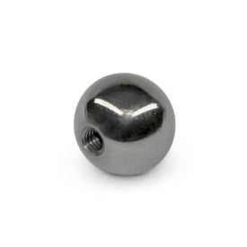  BK Steel or Brass Ball Knobs, Tapped Type Material: ST - Steel