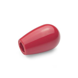 EN 719.2 Plastic Domed Gear Lever Knobs, Tapped or Press-On Type Color: RT - Red, RAL 3000, shiny finish