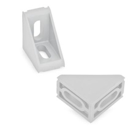 EN 561 Plastic Mounting Angle Brackets, Type A Type of angle piece: A - 2 x slotted holes b<sub>2</sub>, without guide steps<br />Identification no.: 1 - Without cover cap