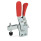 GN 810.4 Abrazaderas de palanca de sujeción de actuación vertical de acero, con gancho de seguridad, con base de montaje vertical Tipo: BLC - Versión de barra en U, con dos arandelas bridadas y montaje de husillo GN 708.1