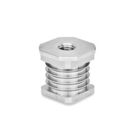 GN 992.5 Stainless Steel Threaded Tube Ends, Round or Square Type Bildzuordnung: V - Square