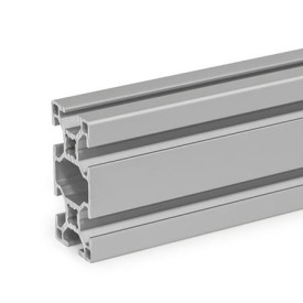 GN 10b Aluminum Profiles, b-Modular System, with Open Slots on All Sides, Profile Type Heavy Profile size: B-30608S<br />Finish: N - Anodized finish, natural color