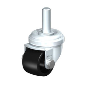  LRA-POA Rodajas giratorias de acero con ruedas, rueda / núcleo de la rueda de nylon plastificado Type: G-GS - Cojinete liso con vástago roscado