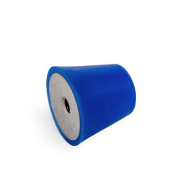 GN 256 Silicone Vibration / Shock Absorption Mounts, Conical Type, with Stainless Steel Components, with Tapped Hole, FDA Compliant Color: BL - Blue, RAL 5002