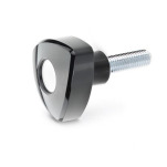 Technopolymer Plastic Triangular Knobs, with Steel Threaded Stud