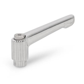 GN 300.6 Stainless Steel Adjustable Levers, Polished Finish, Tapped or Plain Bore Type Type: IS - With internal Torx® drive