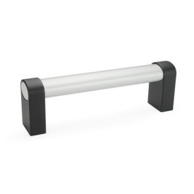 GN 334 Jaladeras tubulares ovaladas de aluminio, con patas de zinc fundido a presión, montaje por la parte posterior Acabado: EL - Anodizado, color natural