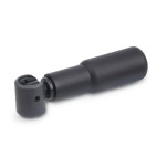Plastic Stepped Safety Retractable Handles, Automatic Fold-Down Type, with Steel Mechanism