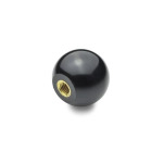 Metric Size, Plastic Ball Knobs, Tapped Insert Type