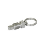 Stainless Steel Stubby Hand Retractable Spring Plungers, Non Lock-Out, with Pull Ring
