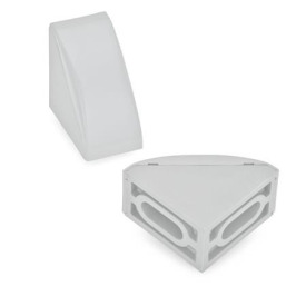 EN 561 Plastic Mounting Angle Brackets, Type A Type of angle piece: A - 2 x slotted holes b<sub>2</sub>, without guide steps<br />Identification no.: 2 - With cover cap