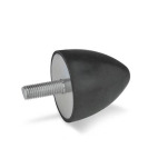 Rubber Vibration / Shock Absorption Mounts, Conical Type, with Stainless Steel Components