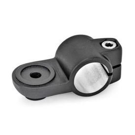 GN 278 Conectores de abrazadera giratoria, de aluminio Tipo: MZ - Con ranura de centrado<br />Acabado: SW - Negro, RAL 9005, acabado texturizado