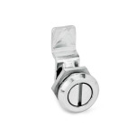 Zinc Die-Cast Cam Latches / Cam Locks, Small Type, Chrome Plated Housing Collar