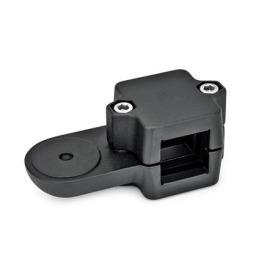 GN 279 Aluminio conectores de abrazadera giratoria, montaje dividido Bildzuordnung: V - Cuadrado<br />Acabado: SW - Negro, RAL 9005, acabado texturizado