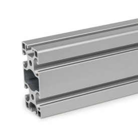 GN 10i Aluminum Profiles, i-Modular System, with Open Slots on All Sides, Profile Type Light Profile size: I-40808L<br />Finish: N - Anodized finish, natural color