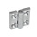 GN 237 Bisagras de zinc fundido a presión o aluminio, con orificios avellanados o espárragos roscados Material: ZD - Zinc fundido a presión
Tipo: A - 2x2 orificios para tornillos avellanados
Acabado: CR - Acabado cromado