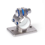 Abrazaderas para actuadores lineales con bridas de acero inoxidable