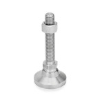 Stainless Steel Leveling Feet, Threaded Stud Type, with or without Plastic / Rubber Cap