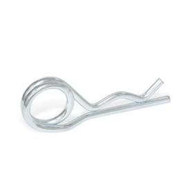 GN 1024 Steel Spring Cotter Pins Type: D - With double loop