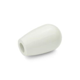 EN 719.2 Plastic Domed Gear Lever Knobs, Tapped or Press-On Type Color: WS - White, RAL 9002, shiny finish