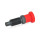 GN 817 Posicionadores de indexado de acero, con bloqueo y sin bloqueo, con pasadores de varias longitudes, con perilla roja Tipo: B - Sin bloqueo, sin contratuerca
Color: RT - Rojo, RAL 3000, acabado mate
