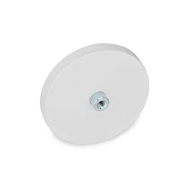 GN 51.2 Neodymium-Iron-Boron Retaining Magnets, with Tapped Blind Hole, with Rubber Jacket Color: WS - White