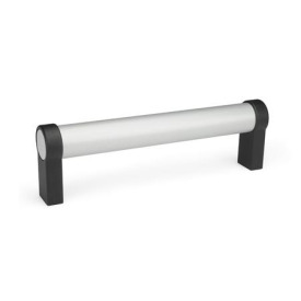 GN 333.1 Jaladeras tubulares de aluminio, con patas rectas de zinc fundido a presión Tipo: A - Montaje por la parte posterior (orificio ciego roscado)<br />Acabado: EL - Anodizado, color natural