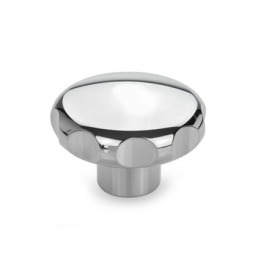 GN 5335 Stainless Steel AISI 303 Star Knobs, Highly Polished Finish, with Tapped Through or Tapped Blind Bore Type: E - With tapped blind bore<br />Finish: PL - Highly polished finish