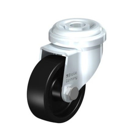  LRA-POA Rodajas giratorias de acero con ruedas, rueda / núcleo de la rueda de nylon plastificado Type: G - Cojinete liso