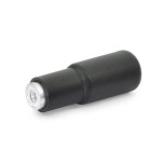 Plastic Stepped Cylindrical Revolving Handles, Steel Tapped Spindle, Zinc Plated