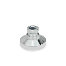 GN 343.1 Steel Leveling Feet, Tapped Socket Type, with or without Plastic / Rubber Cap Type: KS - With plastic cap, gliding