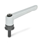 Zinc Die-Cast Adjustable Levers, with Increased Clamping Force, Threaded Stud Type, with Steel Components