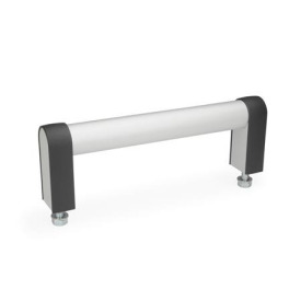 GN 669 Jaladeras tubulares de aluminio, con capacidad de montaje en posición opuesta Tipo: B - Montaje por el lado del operador<br />Acabado: EL - Anodizado, color natural