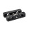 GN 474.3 Abrazaderas de montaje paralelas con eje ajustable de aluminio Tipo: S - Con cuatro tornillos de cabeza allen
Acabado: ELS - Acabado anodizado, negro
