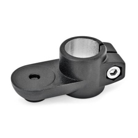 GN 274 Conectores de abrazadera giratoria, de aluminio Tipo: OZ - Sin ranura de centrado (suave)<br />Acabado: SW - Negro, RAL 9005, acabado texturizado