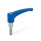 GN 911.9 Manijas ajustables de olástico, para abrazaderas de conexión de plástico Color: VDB - Azul, RAL 5005, acabado mate