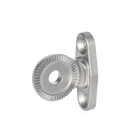 GN 187.5 Stainless Steel Serrated Locking Plates, Stud / Flange / Plate Type Type: DH - Fastening flange, horizontal